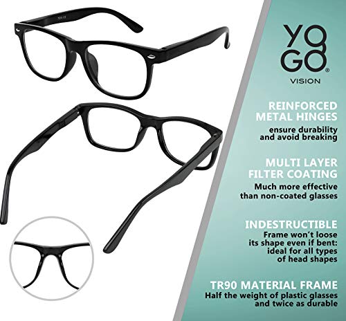 Yogo Vision Blue Light Glasses for Kids Anti Eyestrain UV protection, Computer Gaming TV Phone Kids Blue light Glasses For Boys Girls 3 Pack - Image 4