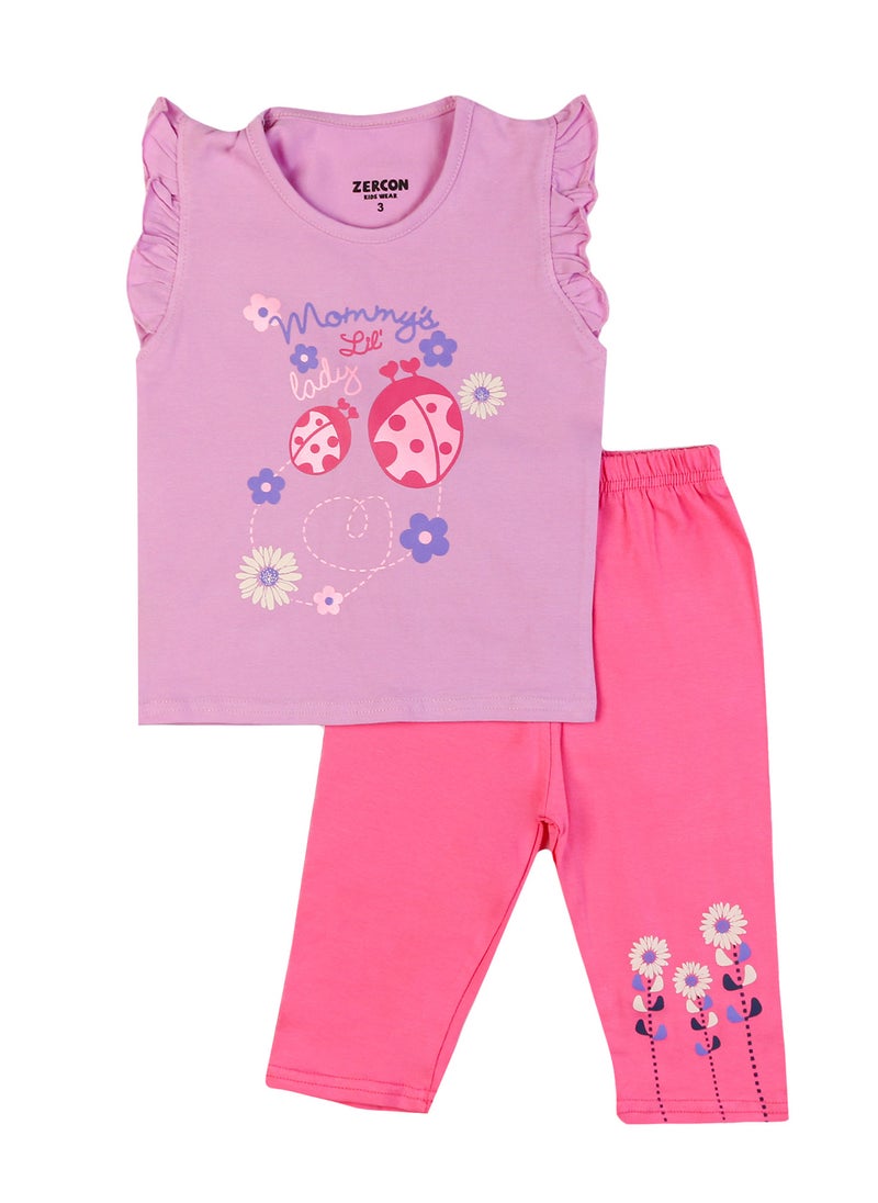 Zercon Summer Pajama Set for Girls  - Image 1