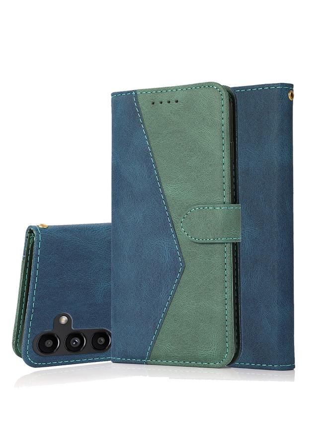 اس-توب جراب لهاتف Samsung Galaxy S23 FE 5G، جراب هاتف جلدي مزدوج اللون بخياطة - Image 1