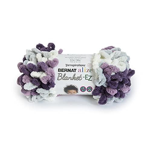 Bernat Alize Blanket-EZ Super Soft Looped Yarn for Beginners, Hand Knitting- No Needles or Hooks Needed, Thistle, 2 Pack - Image 2