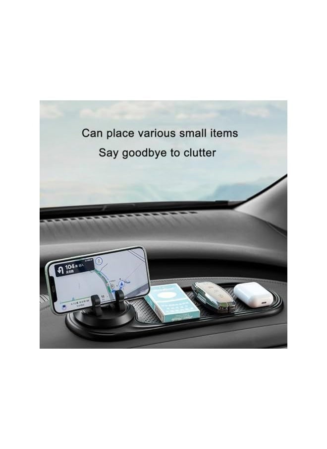 erorex Car Dashboard Mat, Non-Slip Pad for Small Items, Dash Cell Phone Mount, Rotatable, Black2, Passenger Car, Polyvinyl Chloride, 1.0 Count  - Image 5