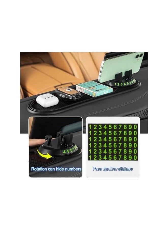 erorex Car Dashboard Mat, Non-Slip Pad for Small Items, Dash Cell Phone Mount, Rotatable, Black2, Passenger Car, Polyvinyl Chloride, 1.0 Count  - Image 3