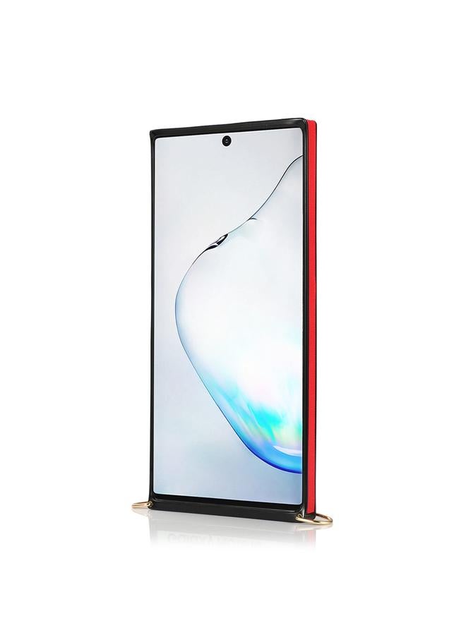 S-TOP Case For Samsung Galaxy Note 10 Pro Wrist Strap PU+TPU Shockproof Protective Case with Crossbody Lanyard & Holder & Card Slot - Image 3