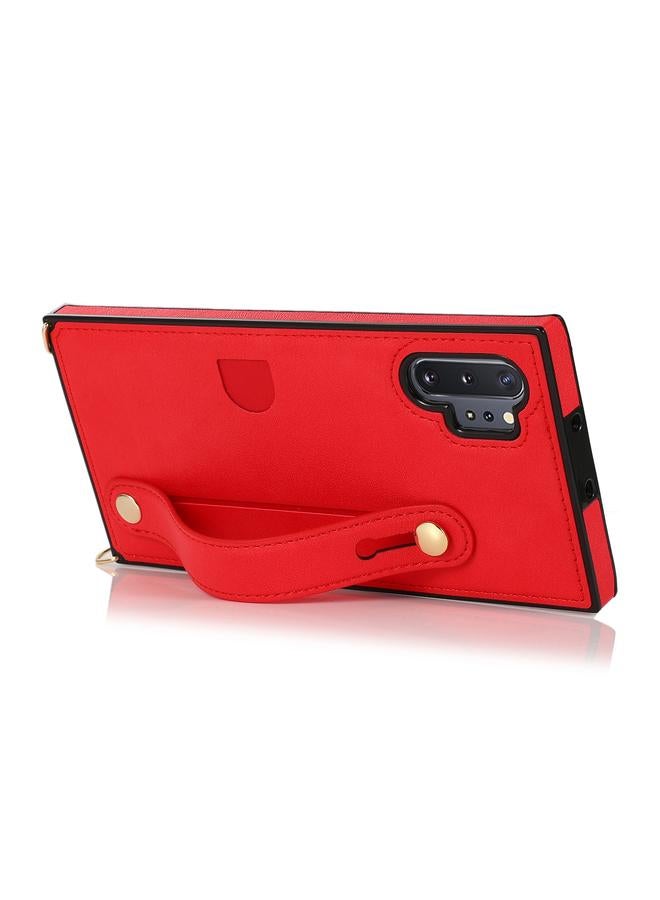 S-TOP Case For Samsung Galaxy Note 10 Pro Wrist Strap PU+TPU Shockproof Protective Case with Crossbody Lanyard & Holder & Card Slot - Image 4