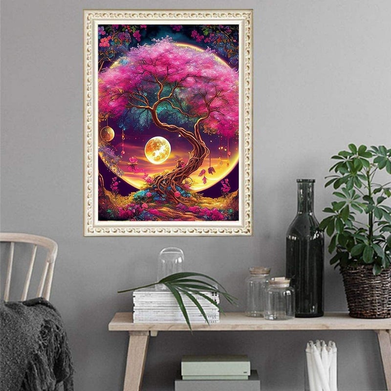TREXEE DIY 5D Diamond Painting Kits for Adults Kids & Beginners, Tree Of Life Painting DIY Painting By Numbers 5D DIY Diamond Art Kits Paint By Numbers PNB Gift Wall Decor and Relaxation Gem Arts 12x16 inch - Image 3