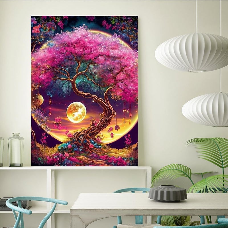 TREXEE DIY 5D Diamond Painting Kits for Adults Kids & Beginners, Tree Of Life Painting DIY Painting By Numbers 5D DIY Diamond Art Kits Paint By Numbers PNB Gift Wall Decor and Relaxation Gem Arts 12x16 inch - Image 2