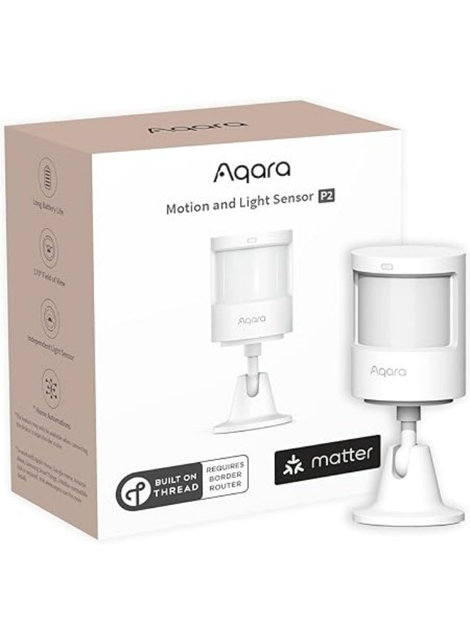 أكارا مستشعر الحركة والضوء Aqara P2 - أتمتة المنزل الذكي، إدارة الطاقة، مدى كشف يصل إلى 6 أمتار - Image 1