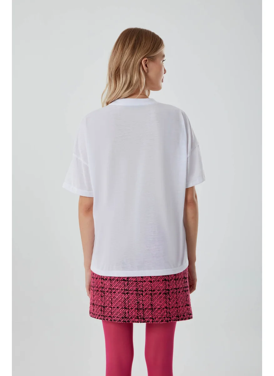 MIZALLE PRINTED T-SHIRT