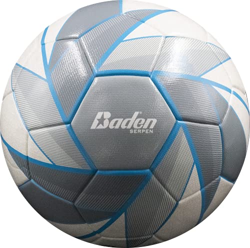 Baden Low Bounce Futsal Practice Ball (Size 3) Grey/White/Blue - Image 4