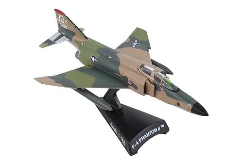 Daron F4 Phantom II Southeast Asia Camo DieCast Model 1155 Scale Supersonic FighterBomber Replica with Display Stand Highly Detailed 49 Length x 32 Wingspan Adult Collectible Ages 14 - Image 1