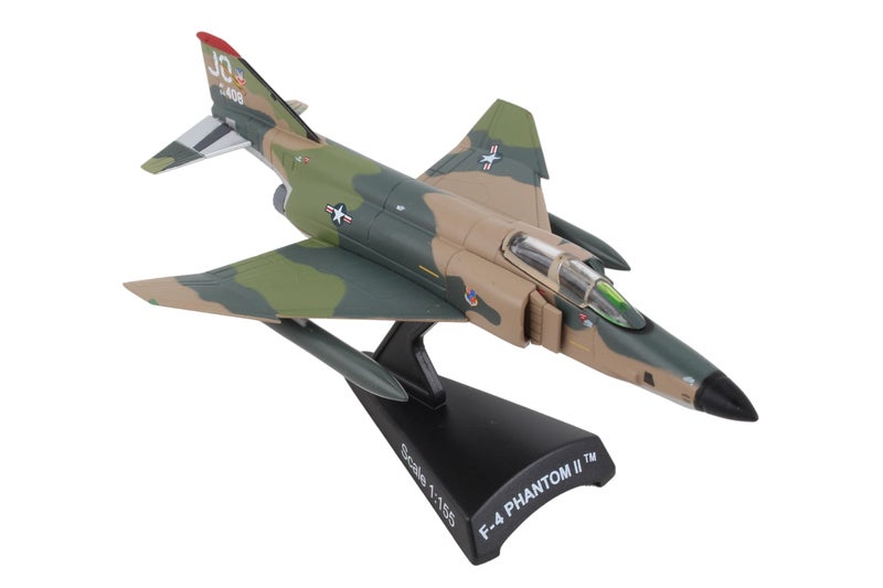 Daron F4 Phantom II Southeast Asia Camo DieCast Model 1155 Scale Supersonic FighterBomber Replica with Display Stand Highly Detailed 49 Length x 32 Wingspan Adult Collectible Ages 14 - Image 2