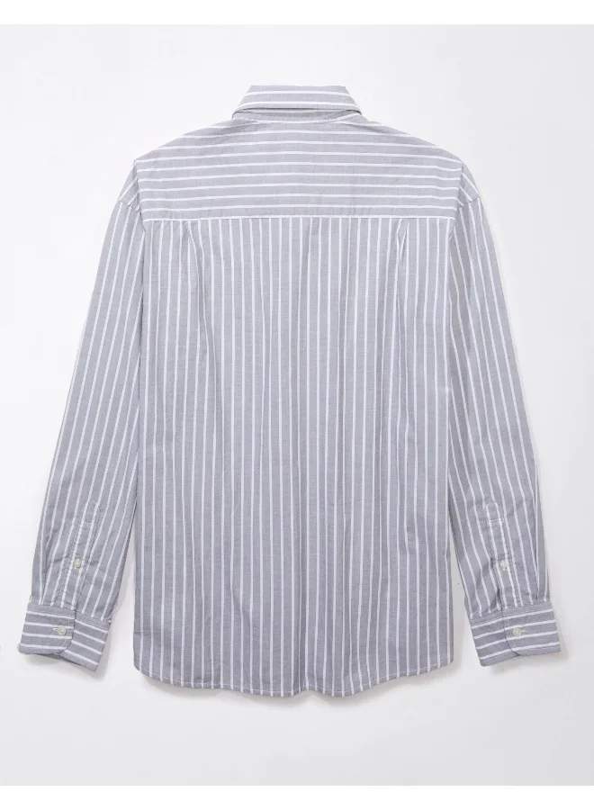 American Eagle Stripe Deatiled Regular Fit Poplin Shirt