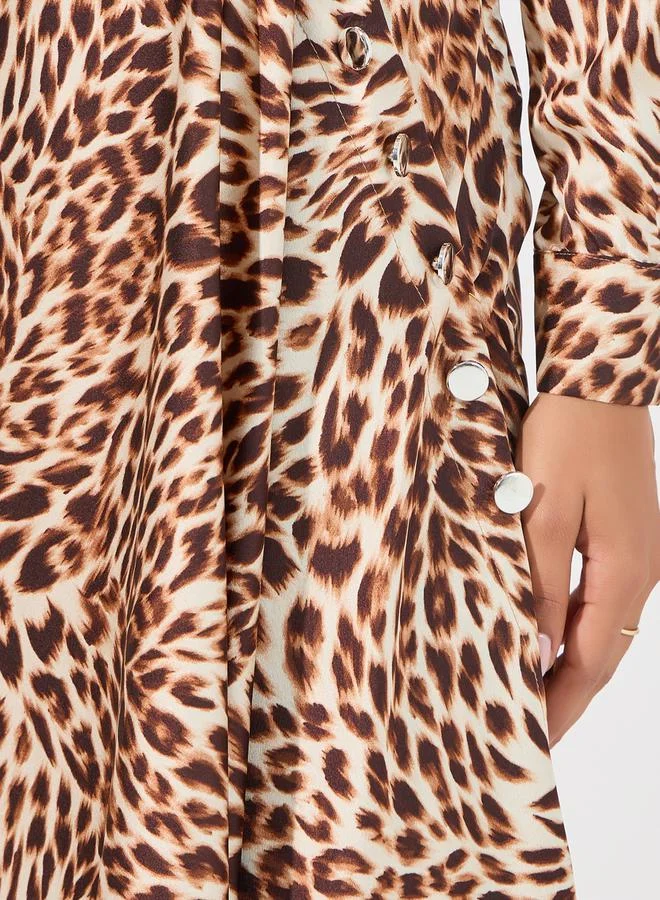 Styli Animal Print Dress