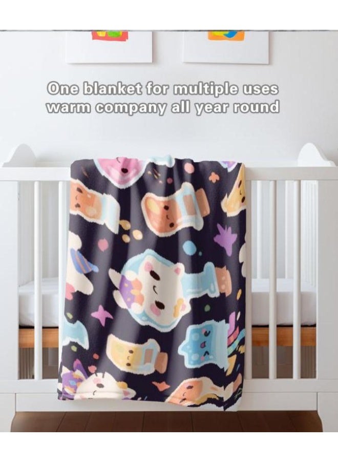 عام بطانية رقيقة من الفانيلا الكرتونية للأطفال والرضع (دافئة ومريحة، ومناسبة للنوم والألعاب) 70 سم * 100 سم - Image 5