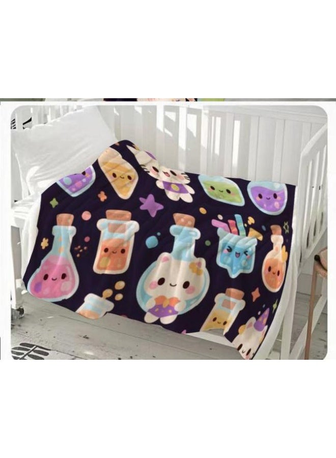 عام بطانية رقيقة من الفانيلا الكرتونية للأطفال والرضع (دافئة ومريحة، ومناسبة للنوم والألعاب) 70 سم * 100 سم - Image 2