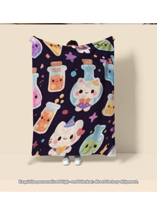 عام بطانية رقيقة من الفانيلا الكرتونية للأطفال والرضع (دافئة ومريحة، ومناسبة للنوم والألعاب) 70 سم * 100 سم - Image 1