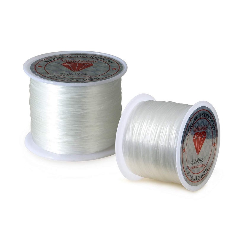 1mm Elastic Stretch Crystal String Cord for Jewelry Making Bracelet Beading Thread 60m/roll | (Pack of 1)  - Image 1