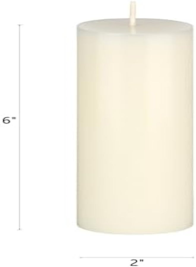 Mega Candles 6 pcs Unscented Solid Ivory Pillar Candles, Hand Poured Premium Wax Candle 2 Inch x 6 Inch, Home DÃ©cor, Spas, Weddings, Occasions, Party, Centerpieces, Holidays, Vigils, Prayers - Image 4