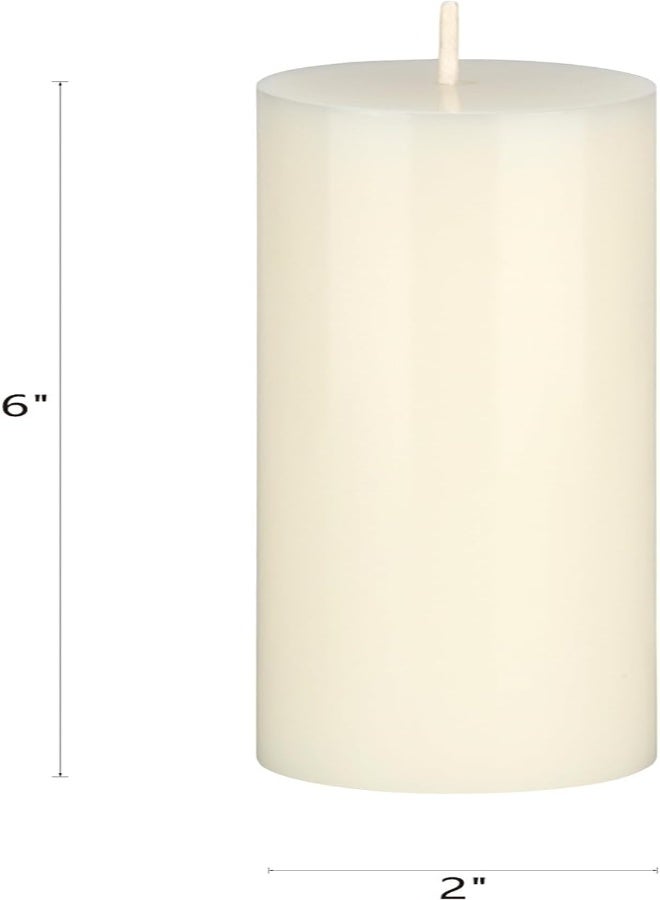 Mega Candles 6 pcs Unscented Solid Ivory Pillar Candles, Hand Poured Premium Wax Candle 2 Inch x 6 Inch, Home DÃ©cor, Spas, Weddings, Occasions, Party, Centerpieces, Holidays, Vigils, Prayers - Image 3