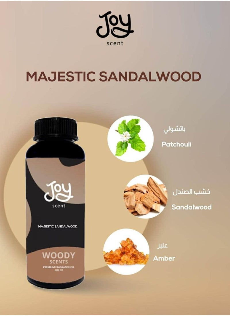 Joy Scent MAJESTIC SANDALWOOD fragrance oil bottle 100ml  - Image 4