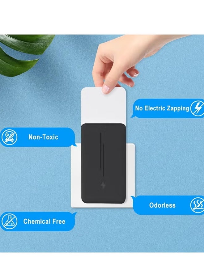Bincoo Fly Insect Trap with 10Pcs Adhesive Cards, Indoor Gnat Catcher Captures Houseflies, Fruit Flies, and Gnats, Plug-in Moths Killer with Night Light for Buzz-free Home（Black） - Image 4