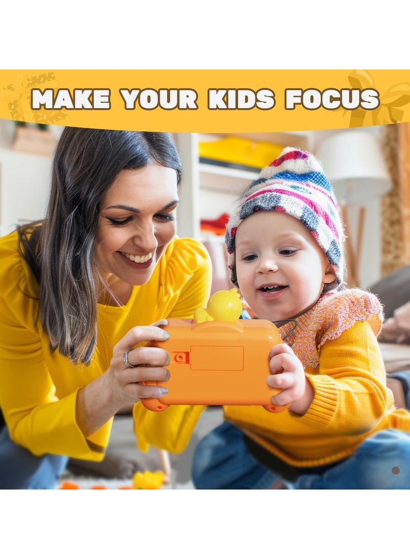 KIDSZONE Busy Board with LED Light, Montessori Toys, Toddler Toys, Sensory Toys and Learning Activities, Travel Toys and Birthday Presents for Toddlers Orange - Image 4