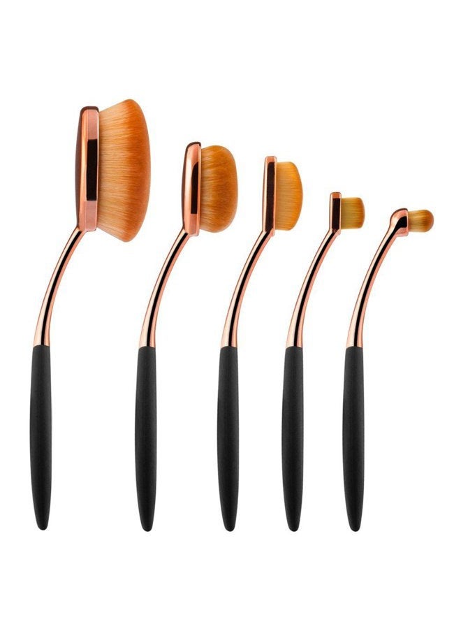 Yoseng Oval Foundation Brush 5 Pcs Toothbrush makeup brushes Fast Flawless Application Liquid Cream Powder Foundation - Image 3