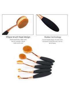 Yoseng Oval Foundation Brush 5 Pcs Toothbrush makeup brushes Fast Flawless Application Liquid Cream Powder Foundation  - Image 5