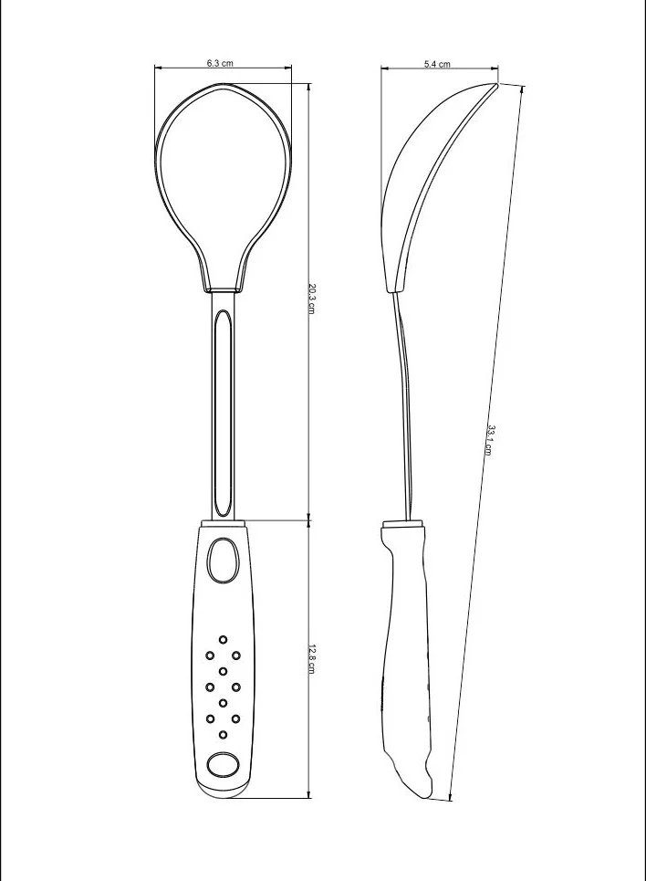 TRAMONTINA Tramontina Utilita Grey Nylon Serving Spoon with Stainless Steel Shank and Black Polypropylene Handle