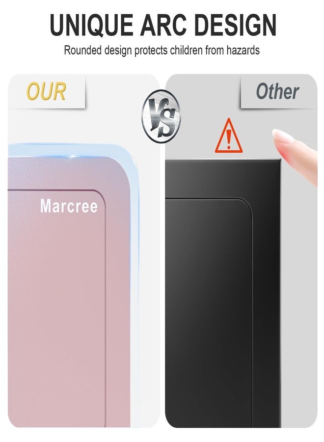 Marcree Small Safe Box for Home, Mini Safe Box for Kids, Pink Safe with Key, Security Cabinet Safe with Cutting-edge Bending, Lock Box with Keys for Money Cash Jewelry, 6.69 x 9.06 x 6.69 Inches, Pink - Image 3