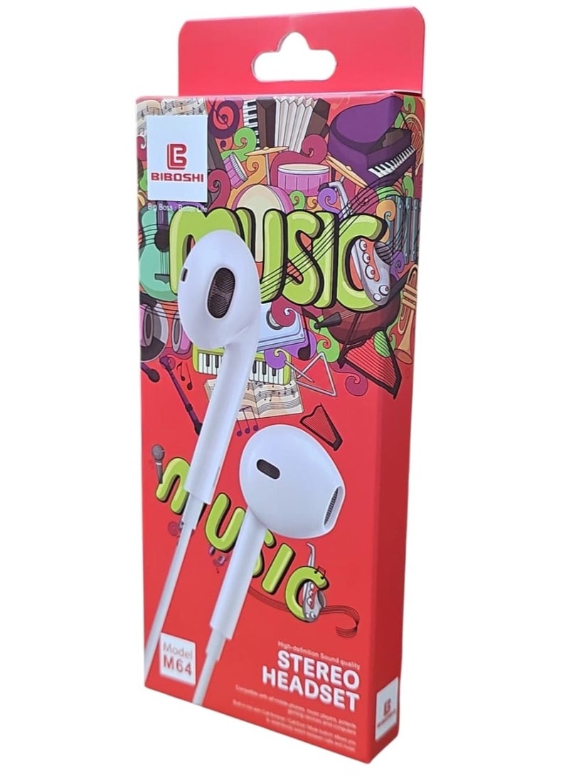 Biboshi Wired Earphone with Microphone and 3.5mm Port - Image 2