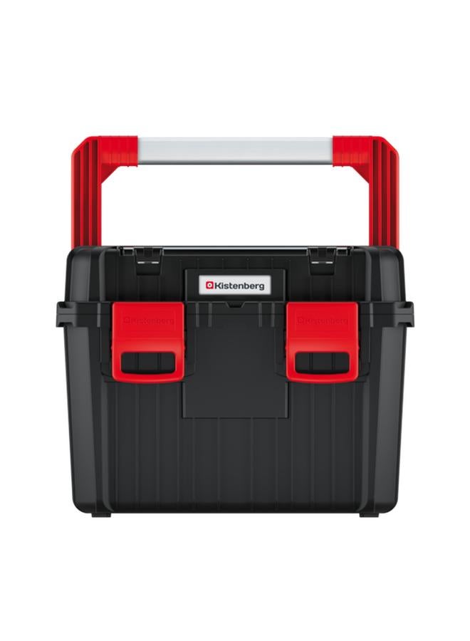 Kistenberg 45 Multi Compartment Heavy Tool Box with Foldable Handle Black and Red - Image 3