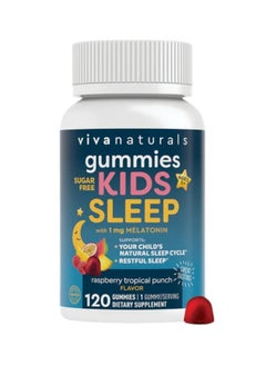 Kids Sleep Melatonin 1 mg - Raspberry Tropical Punch 120 Gummies