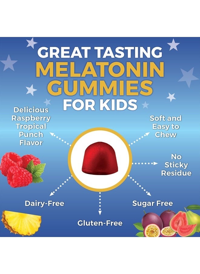 Viva Naturals - Kids Sleep Melatonin 1 mg - Raspberry Tropical Punch 120 Gummies - Image 1