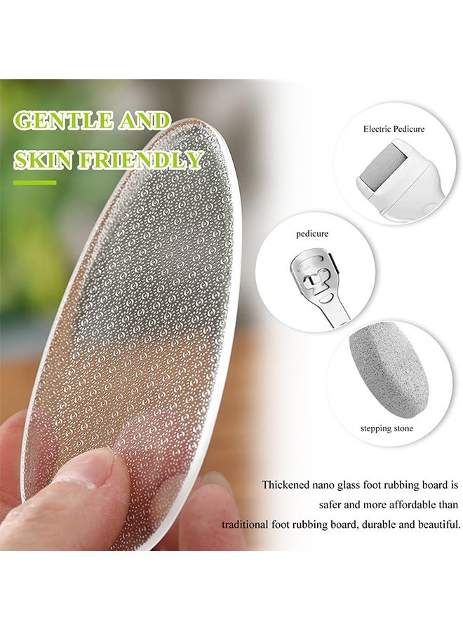 Quantum 2 PCS Glass Foot File, Glass Foot File Nano Callus Remover for Feet Tool, Suitable Dry and Wet Care of Hard Skin Nail Care - Image 3