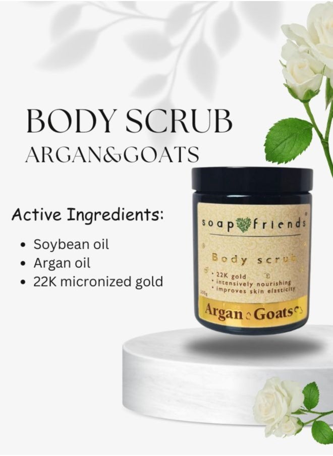 Soap&Friends Soap&Friends Argan & Goats Body Scrub, Improves Skin Elasticity 200 ml  - Image 4