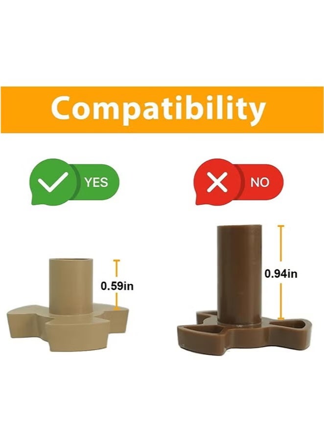 Harse 2PCS Microwave Turntable Motor Coupler – Replacement Drive Shaft for Glass Tray, Roller Guide Support, Microwave Oven Turntable Coupling (Shaft Length: 0.59 inch) - Image 2