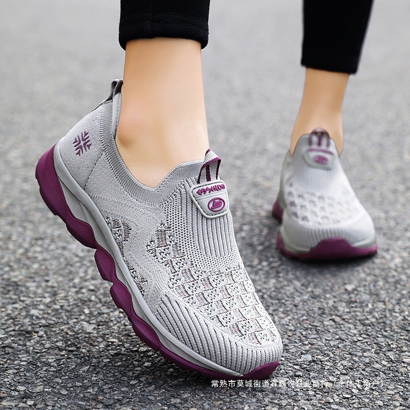 Sports Shoes For The Elderly, Women'S Sports Shoes For Mothers, Soft-Soled Slip-On Shoes For Middle-Aged And Elderly Women In Summer, Non-Slip Walking Shoes For Middle-Aged And Elderly Women - Image 3