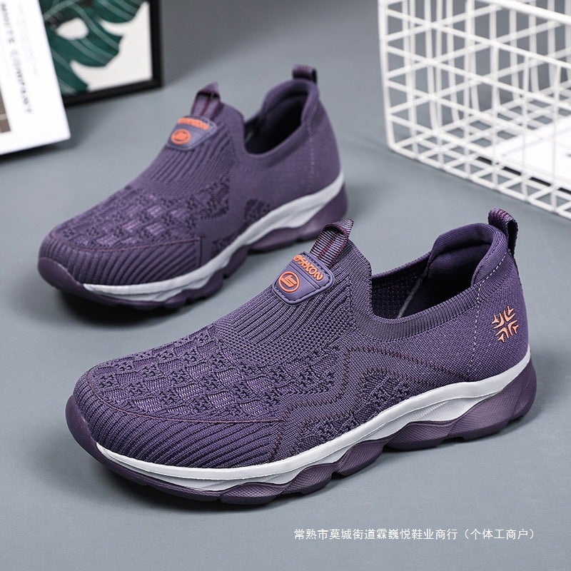 Sports Shoes For The Elderly, Women'S Sports Shoes For Mothers, Soft-Soled Slip-On Shoes For Middle-Aged And Elderly Women In Summer, Non-Slip Walking Shoes For Middle-Aged And Elderly Women - Image 4