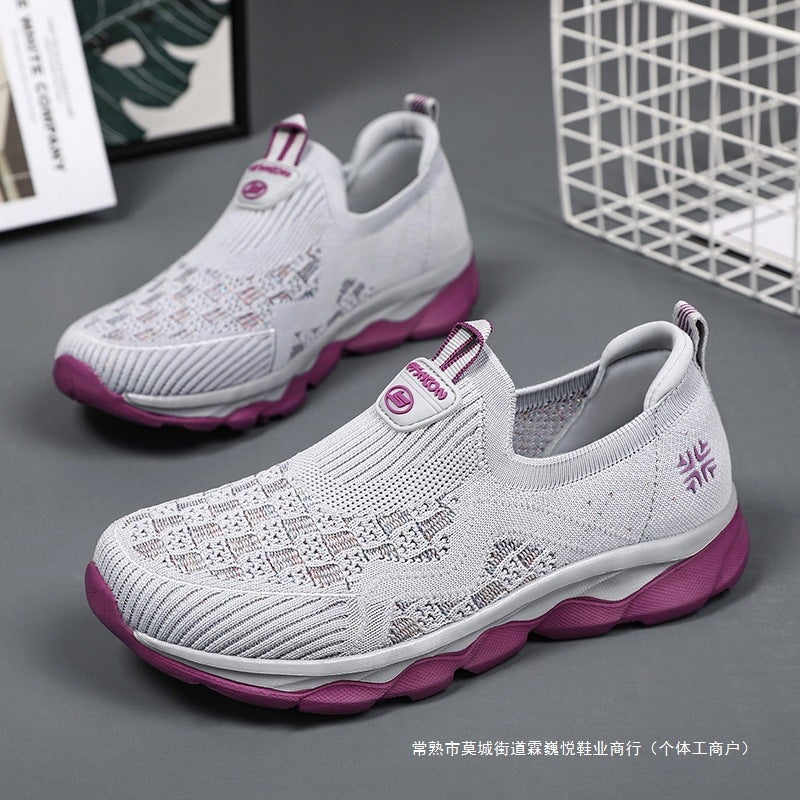 Sports Shoes For The Elderly, Women'S Sports Shoes For Mothers, Soft-Soled Slip-On Shoes For Middle-Aged And Elderly Women In Summer, Non-Slip Walking Shoes For Middle-Aged And Elderly Women - Image 2