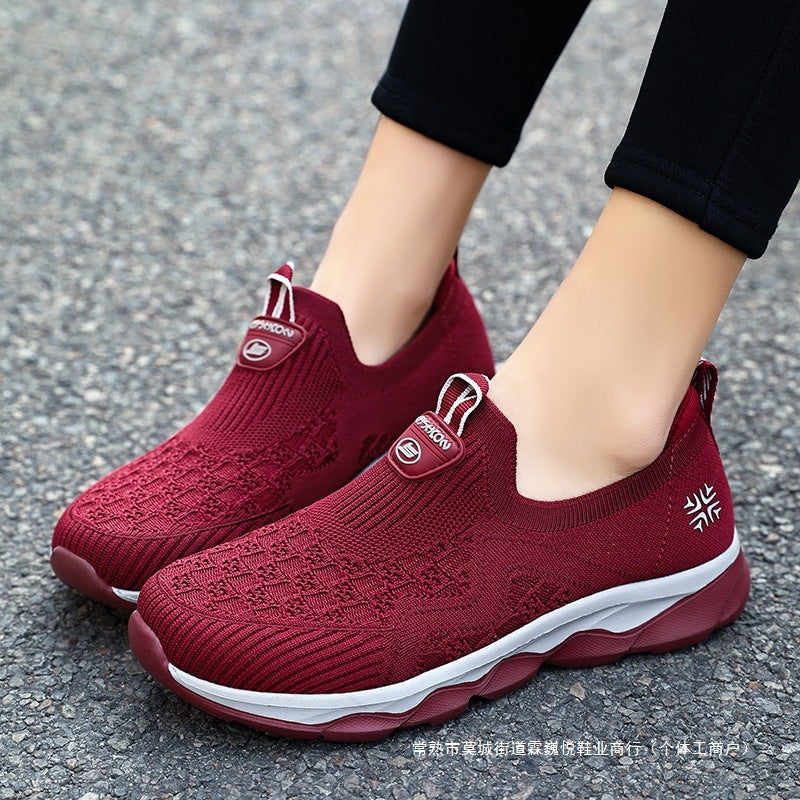 Sports Shoes For The Elderly, Women'S Sports Shoes For Mothers, Soft-Soled Slip-On Shoes For Middle-Aged And Elderly Women In Summer, Non-Slip Walking Shoes For Middle-Aged And Elderly Women - Image 5