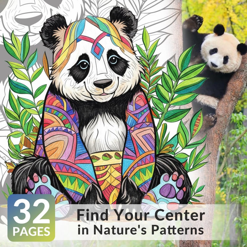 FunLavie FUN LAVIE Adult Coloring Book - Mandala Animal Designs for Adults Relaxation and Teens Stress Relief, Spiral Bound Coloring Book for Women, Mindfulness Mandalas and Animal Patterns for Anxiety Relief - Image 3