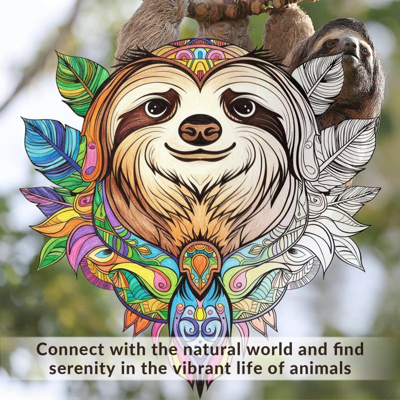 FunLavie FUN LAVIE Adult Coloring Book - Mandala Animal Designs for Adults Relaxation and Teens Stress Relief, Spiral Bound Coloring Book for Women, Mindfulness Mandalas and Animal Patterns for Anxiety Relief - Image 4