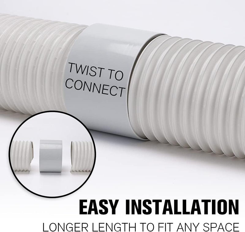HOXHA Portable Air Conditioner Hose with Coupler - 5.9 Inch Diameter, 59 Inch Length, Anti-Clockwise Thread - Image 2