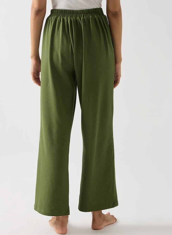 Femmella Green Relaxed Fit Knit Trousers - Image 3