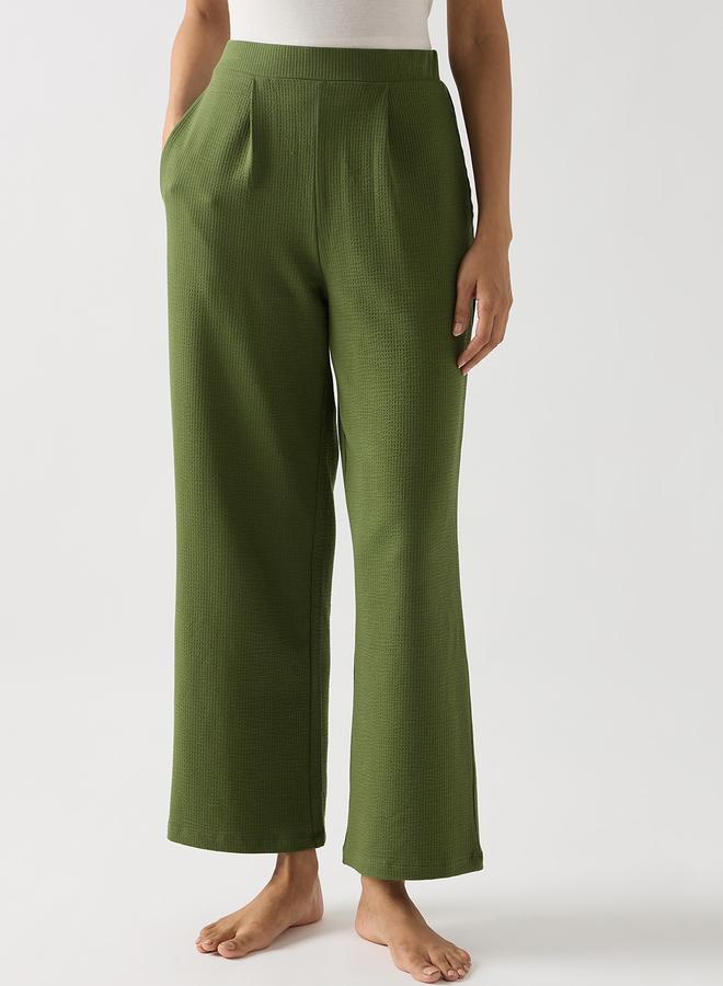 Femmella Green Relaxed Fit Knit Trousers - Image 4