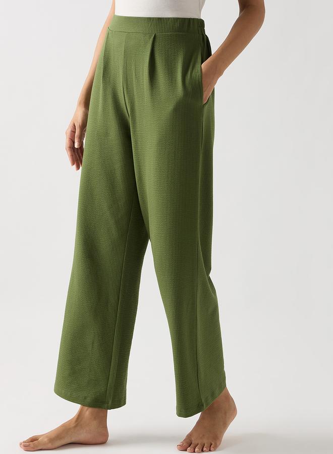 Femmella Green Relaxed Fit Knit Trousers - Image 5