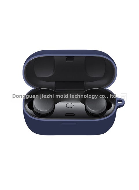 Bose QuietComfort Earbuds Protective Case Large Shark Bluetooth Silicone Soft Shell Pure Color IP Style Injection Molding-Color:Midnight Blue-Model:QuietComfort