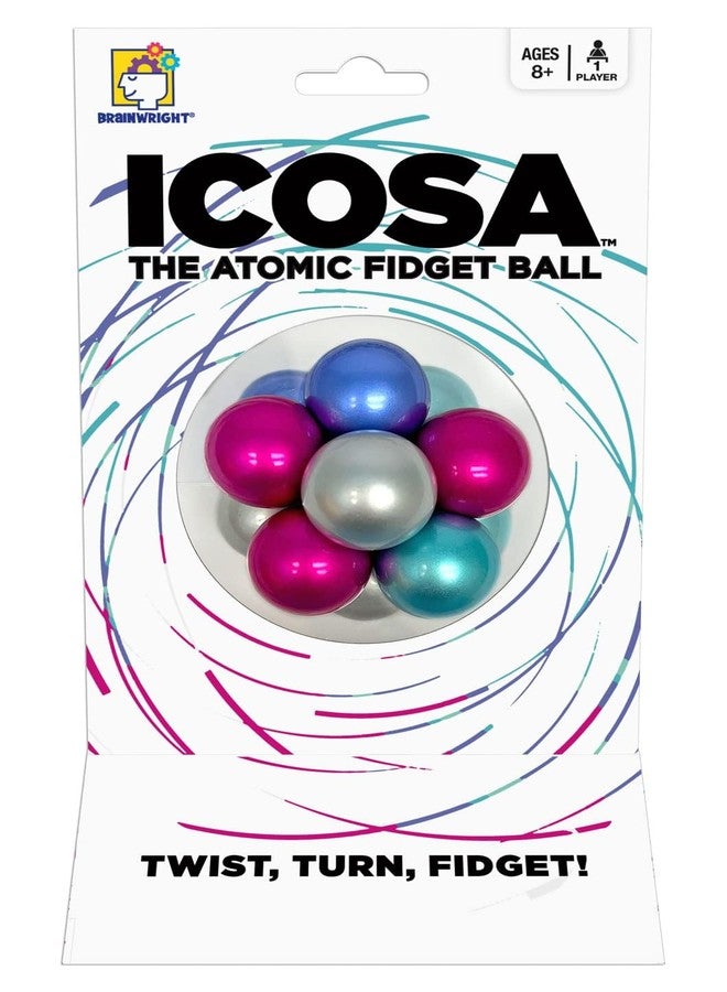 Brainwright Icosa Ice - The Atomic Fidget Ball. Twist, Turn, Fidget! - Image 1
