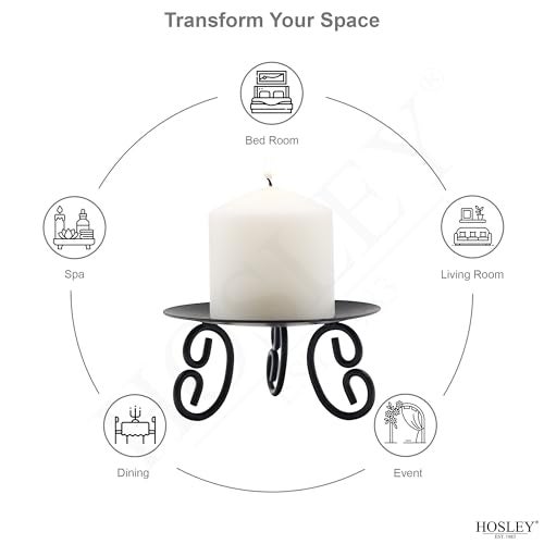 Hosley Set of 4, Hand-Poured White Unscented Candle 3 Inch High, Long Lasting Burning, up to 40 Hours Burn Time, Perfect for Décor, Weddings, Christmas Décor, Dinner Table. - Image 4